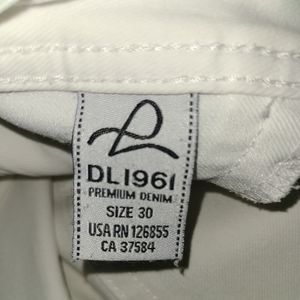 DL 1961 Cream Jeans Skinny Size 30
